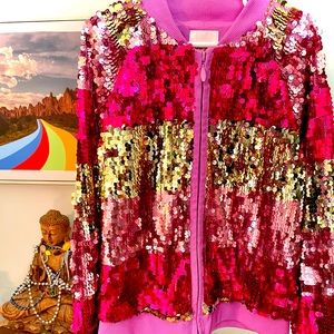 Gently worn Sequin Bomber jacket by Cat & Jack.